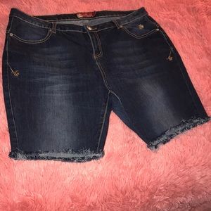 Dark Denim Shorts